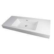 Rubi Arto Countertop Basin with Overflow White Gloss RTO120BL