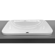Rubi Semi-Recessed Rectangular Basin White Gloss RKN1031BL