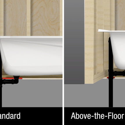 ModulR 6032 (Without Armrests) Acrylic Corner Left Left-Hand Drain Bathtub in White - Plumbing Market