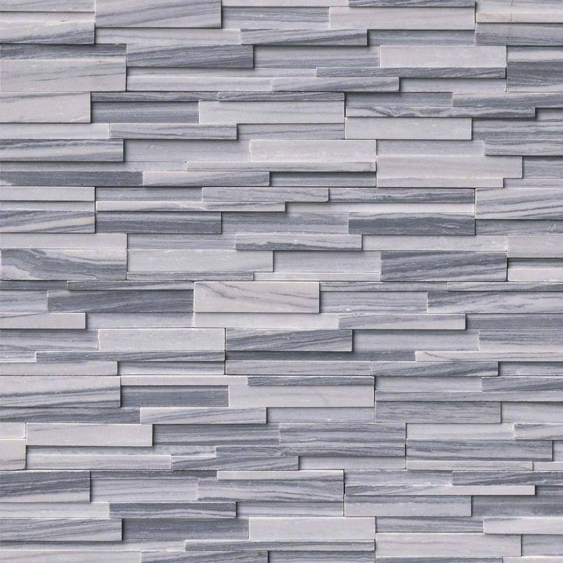 MSI Alaska Gray 3d stacked stone 6 x 24 (LPNLMALAGRY624-3DH)