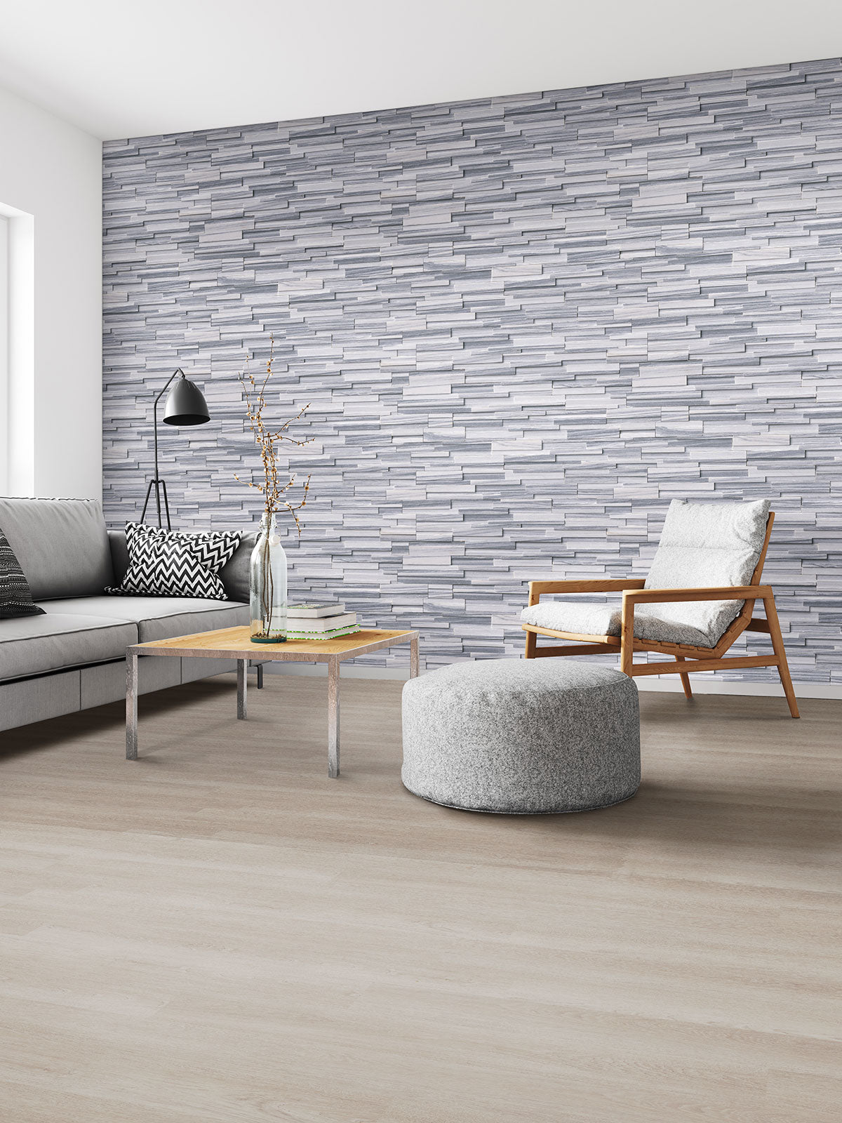 MSI Alaska Gray 3d stacked stone 6 x 24 (LPNLMALAGRY624-3DH)