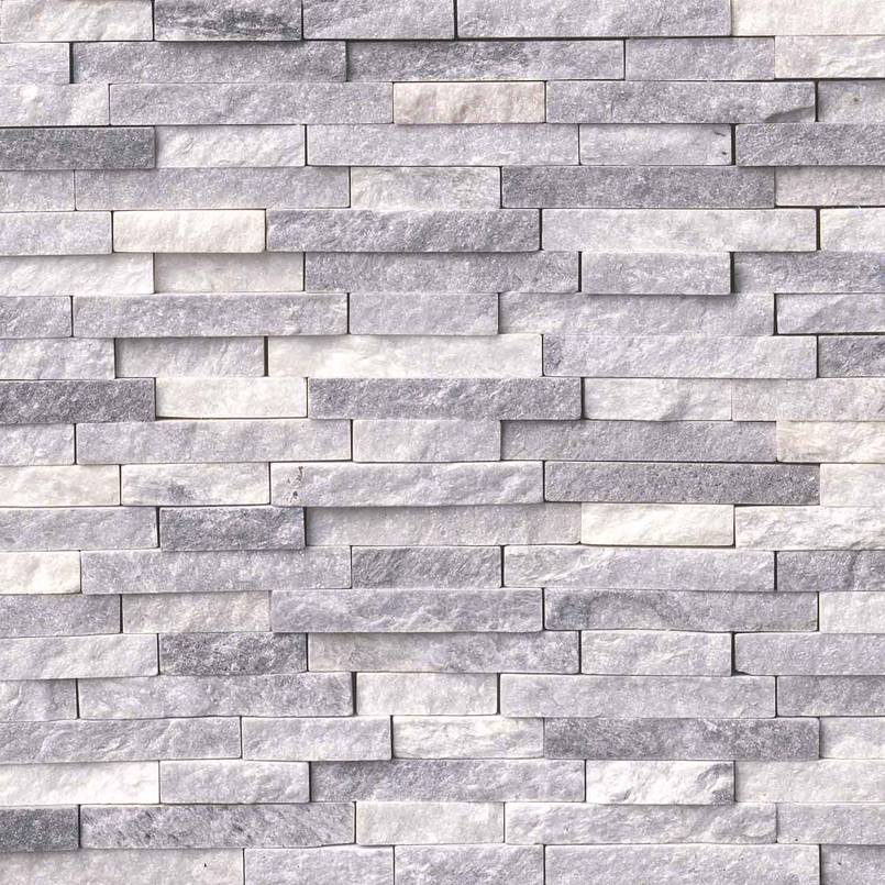 MSI Alaskan Gray Interlocking Pattern Split Face Marble mosaic (SMOT-ALGRY-SFIL10MM) – MSI product image