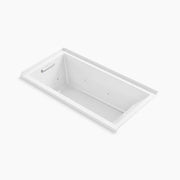 Kohler Underscore 60" x 30" drop-in/alcove heated whirlpool bath, left drain K-1167-JLH-0 - Plumbing Market