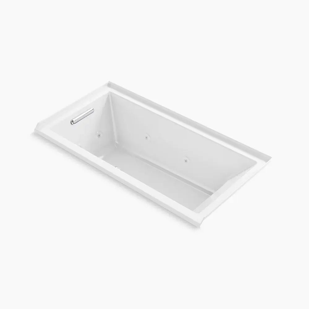 Kohler Underscore 60" x 30" drop-in/alcove heated whirlpool bath, left drain K-1167-JLH-0 - Plumbing Market