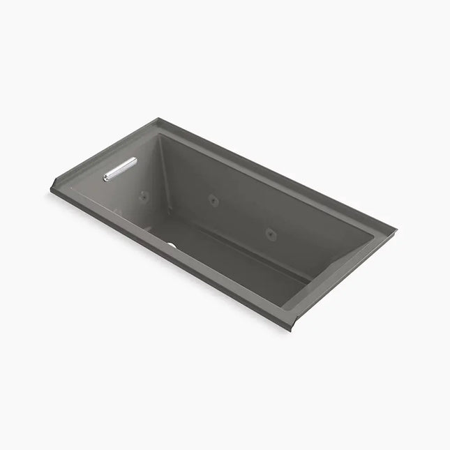 Kohler Underscore 60" x 30" drop-in/alcove heated whirlpool bath, left drain K-1167-JLH-58 - Plumbing Market