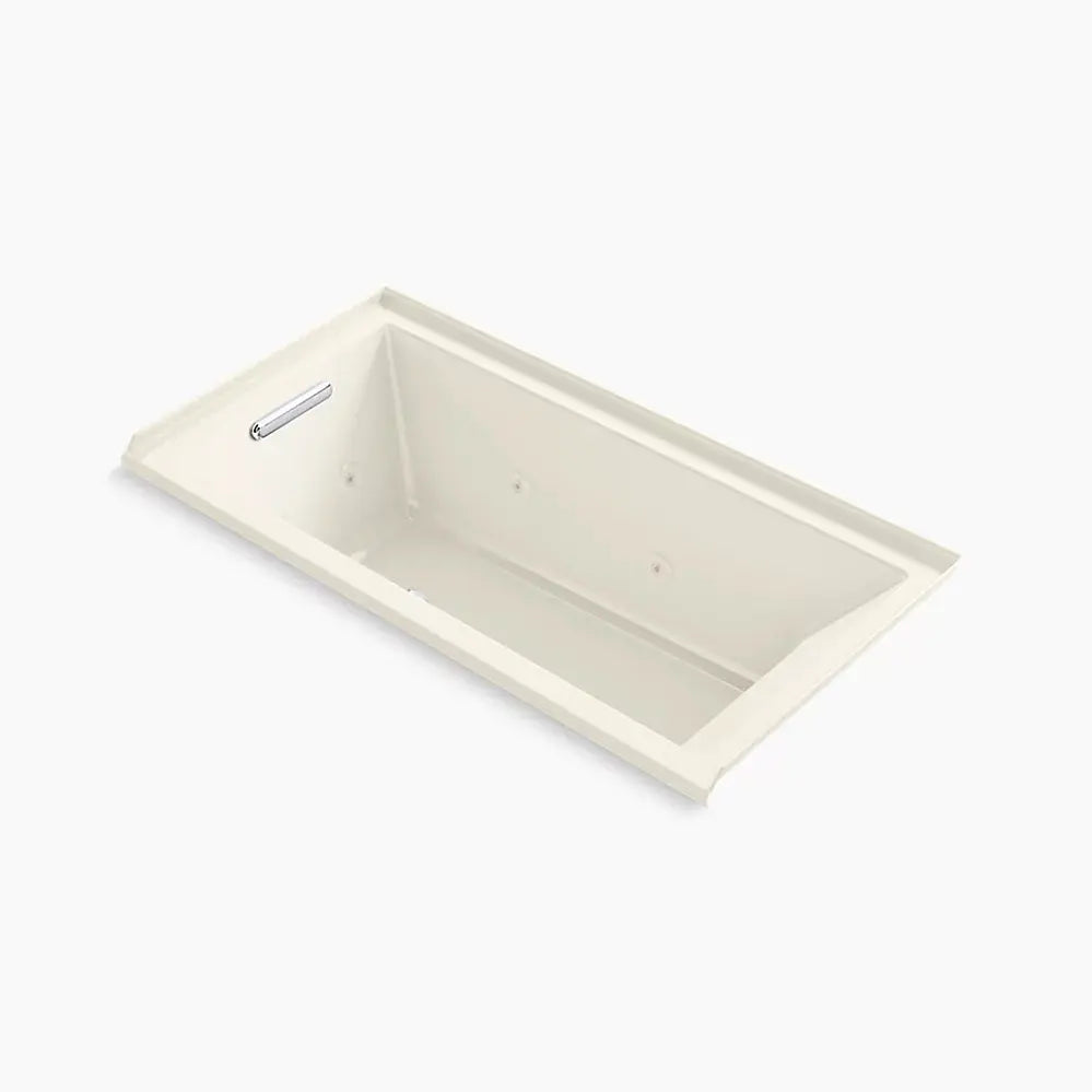 Kohler Underscore 60" x 30" drop-in/alcove heated whirlpool bath, left drain K-1167-JLH-96 - Plumbing Market