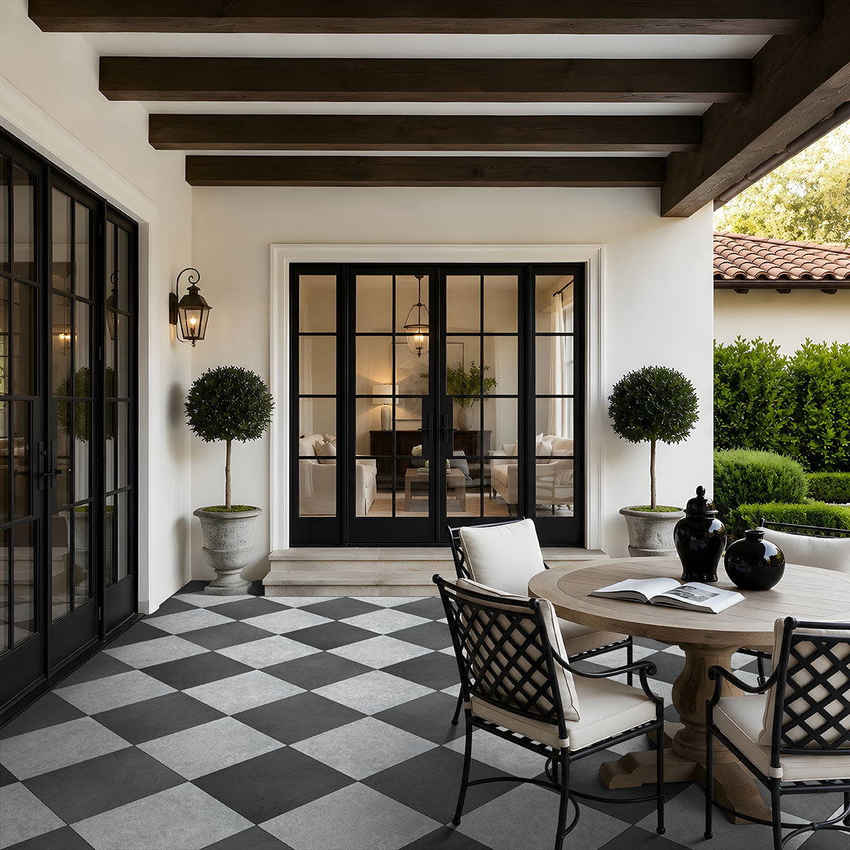 MSI Lunar Silver 24 x 24 Matte Porcelain paver (LPAVNLUNSIL2424) – MSI room scene