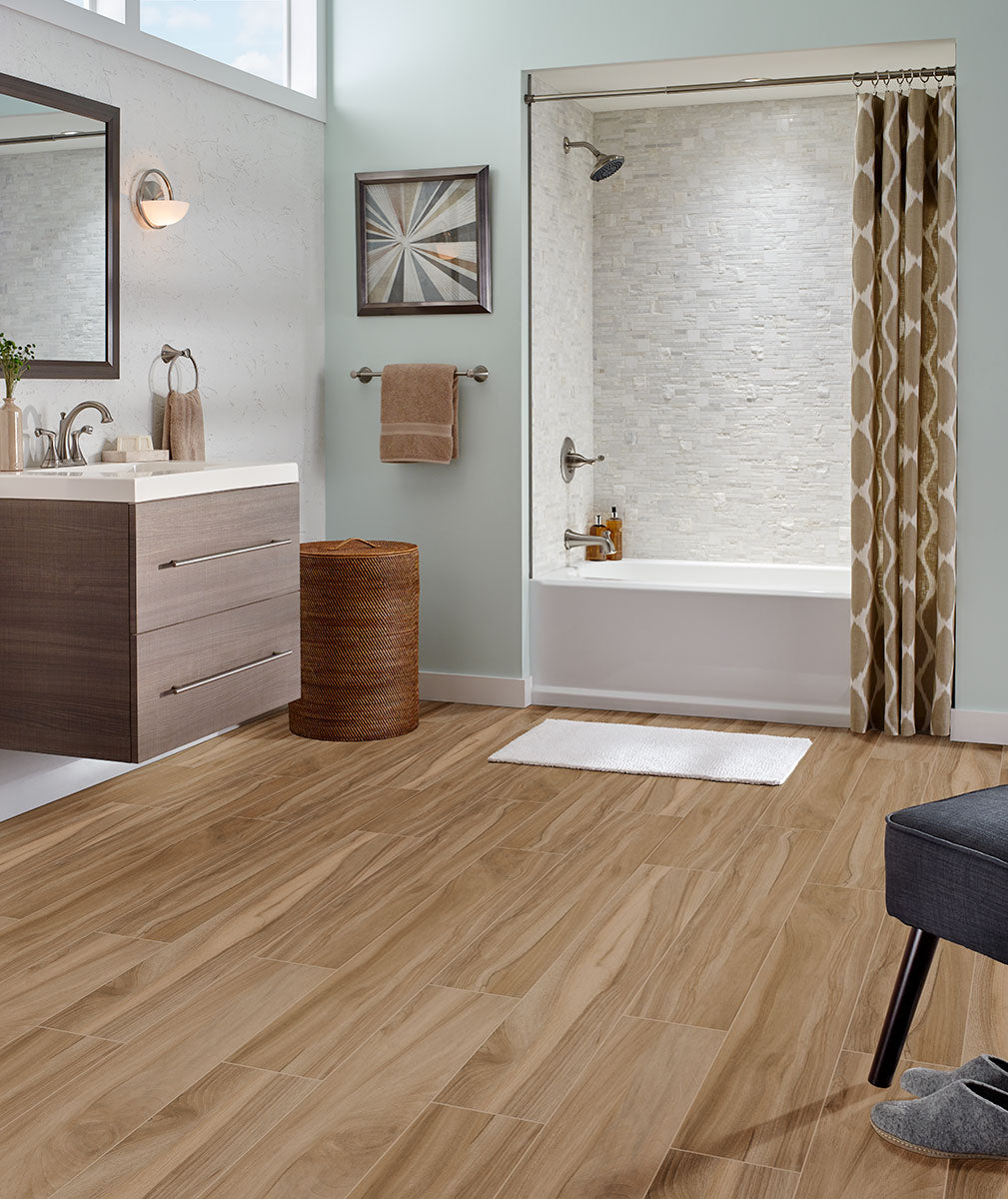 MSI Aspenwood Amber 9 x 48 Matte Porcelain tile (NASPAMB9X48) – MSI room scene