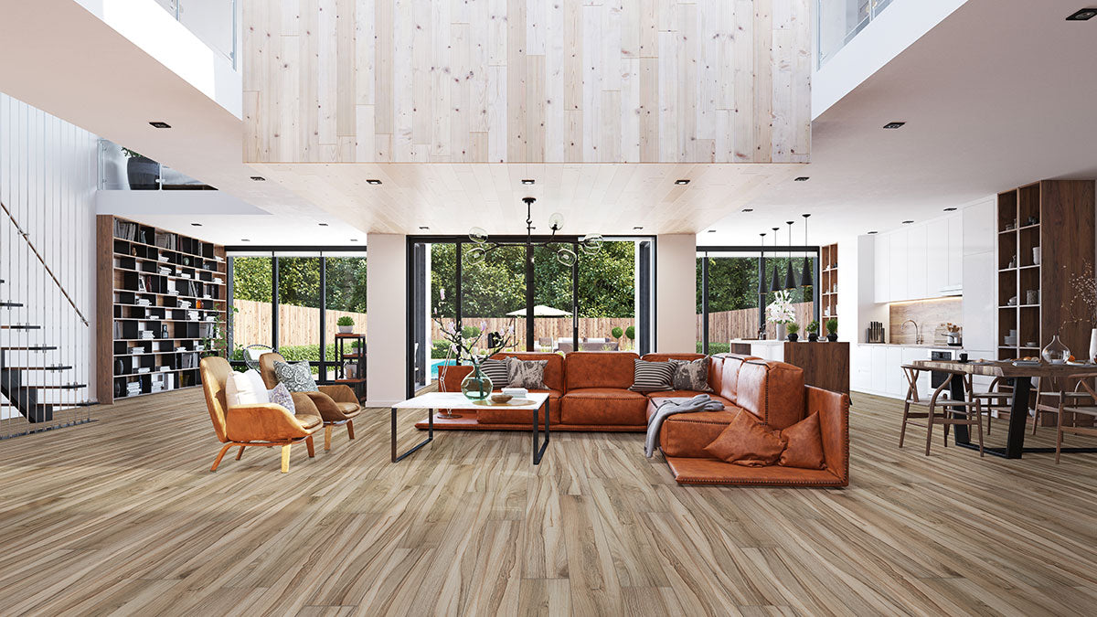 MSI Aspenwood Amber 9 x 48 Matte Porcelain tile (NASPAMB9X48) – MSI room scene