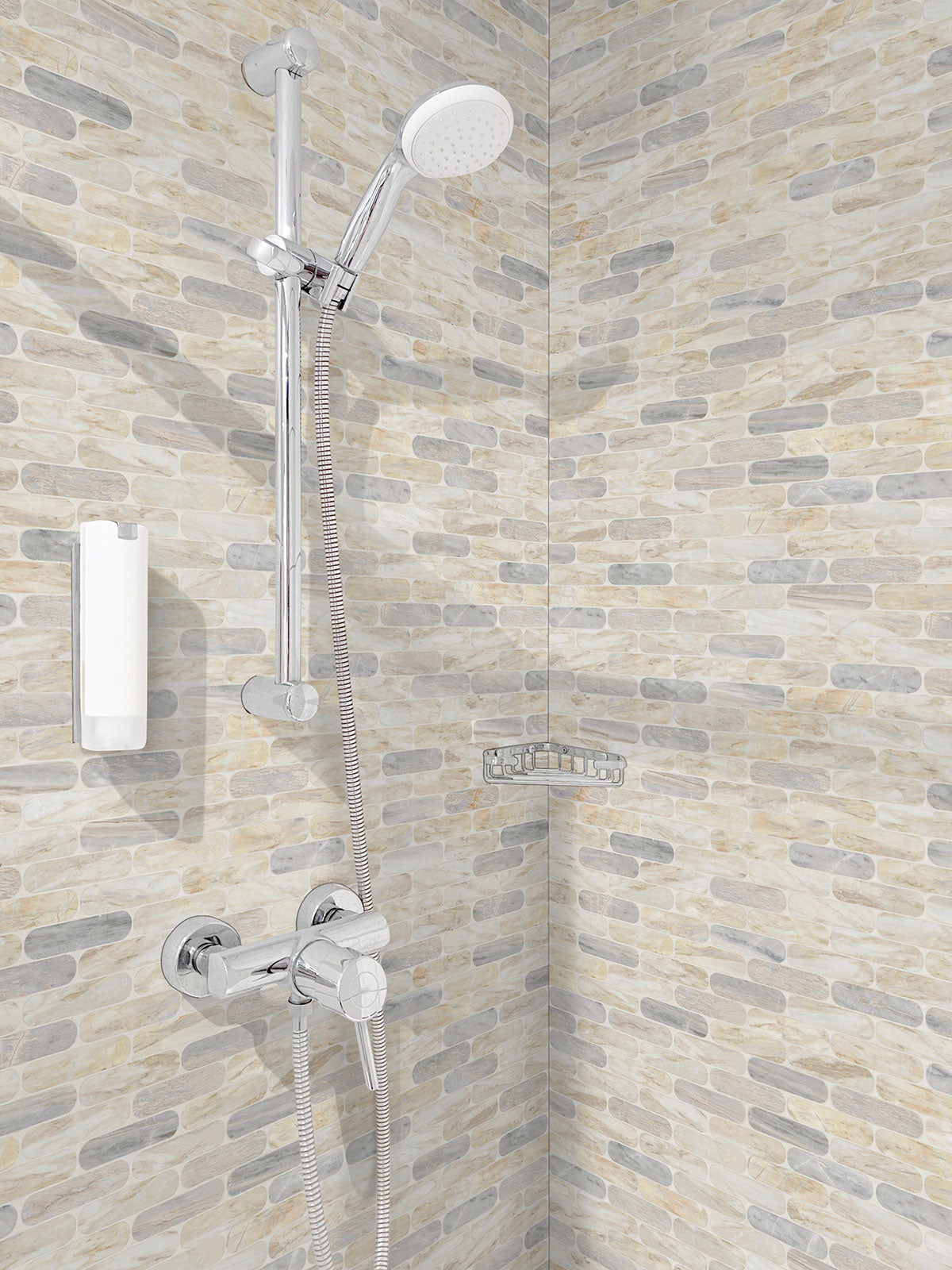 MSI Angora Ellipse Polished Marble mosaic (SMOT-ANGORA-ELLP) – MSI room scene (bathroom)