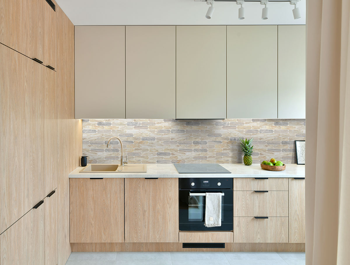 MSI Angora Ellipse Polished Marble mosaic (SMOT-ANGORA-ELLP) – MSI room scene (kitchen)