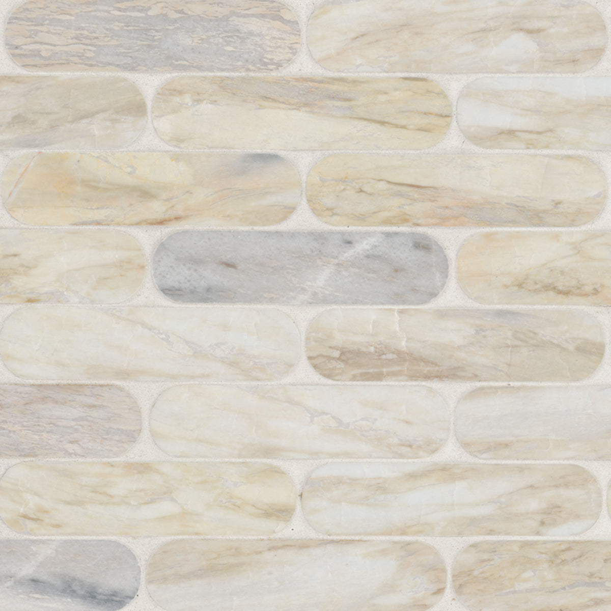 MSI Angora Ellipse Polished Marble mosaic (SMOT-ANGORA-ELLP) – MSI product image