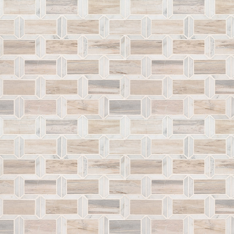 MSI Surfaces Angora Framework Polished Subway Geometric Tile