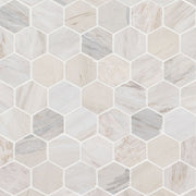MSI Angora 2" Hexagon Polished Marble mosaic (SMOT-ANGORA-2HEXP) – MSI product image