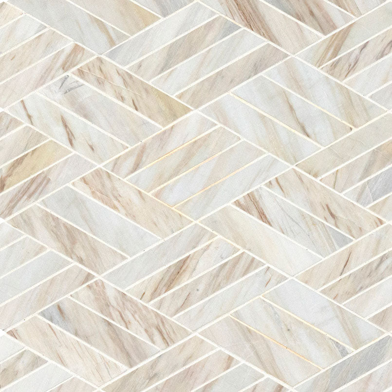 MSI Angora Rhombus Polished Marble mosaic (SMOT-ANGORA-RHO10MM) – MSI product image