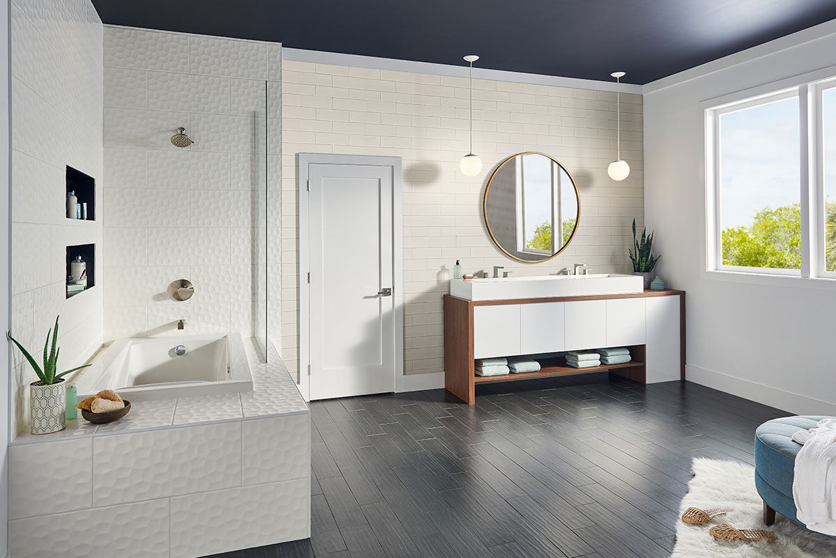 MSI Antique White Glazed Handcrafted 4 x 12 Glossy Ceramic tile (SMOT-PT-AW412) – MSI room scene