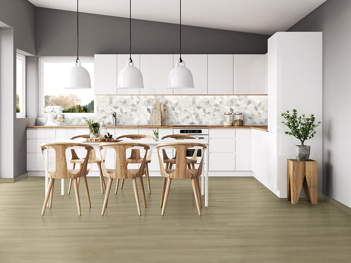 MSI Arabescato Venato White Cube Honed Marble mosaic (SMOT-ARAVEN-CUBEH) – MSI room scene (kitchen)