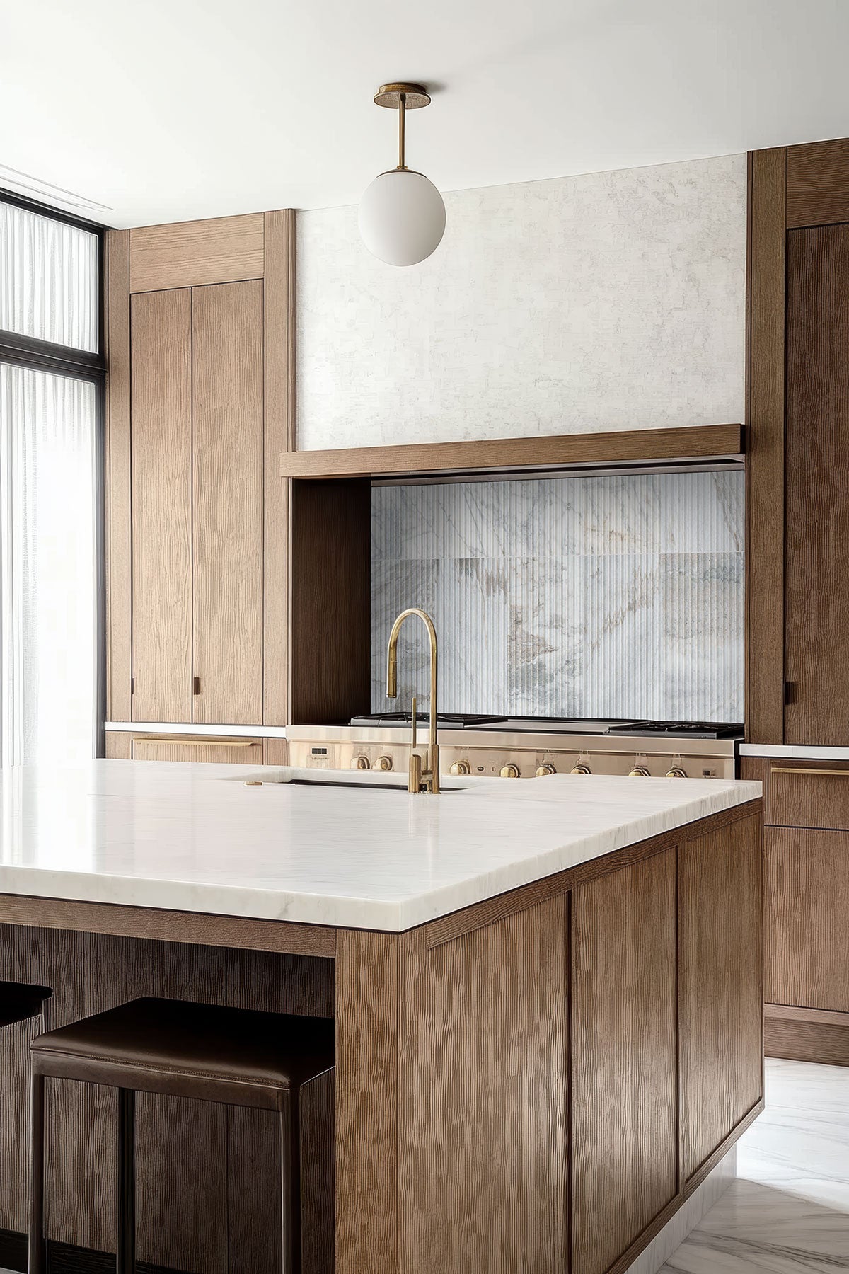 MSI Arabescato Venato Valentino Fluto 12 x 24 Honed Marble tile (TARAVEN1224VF) – MSI room scene (kitchen)