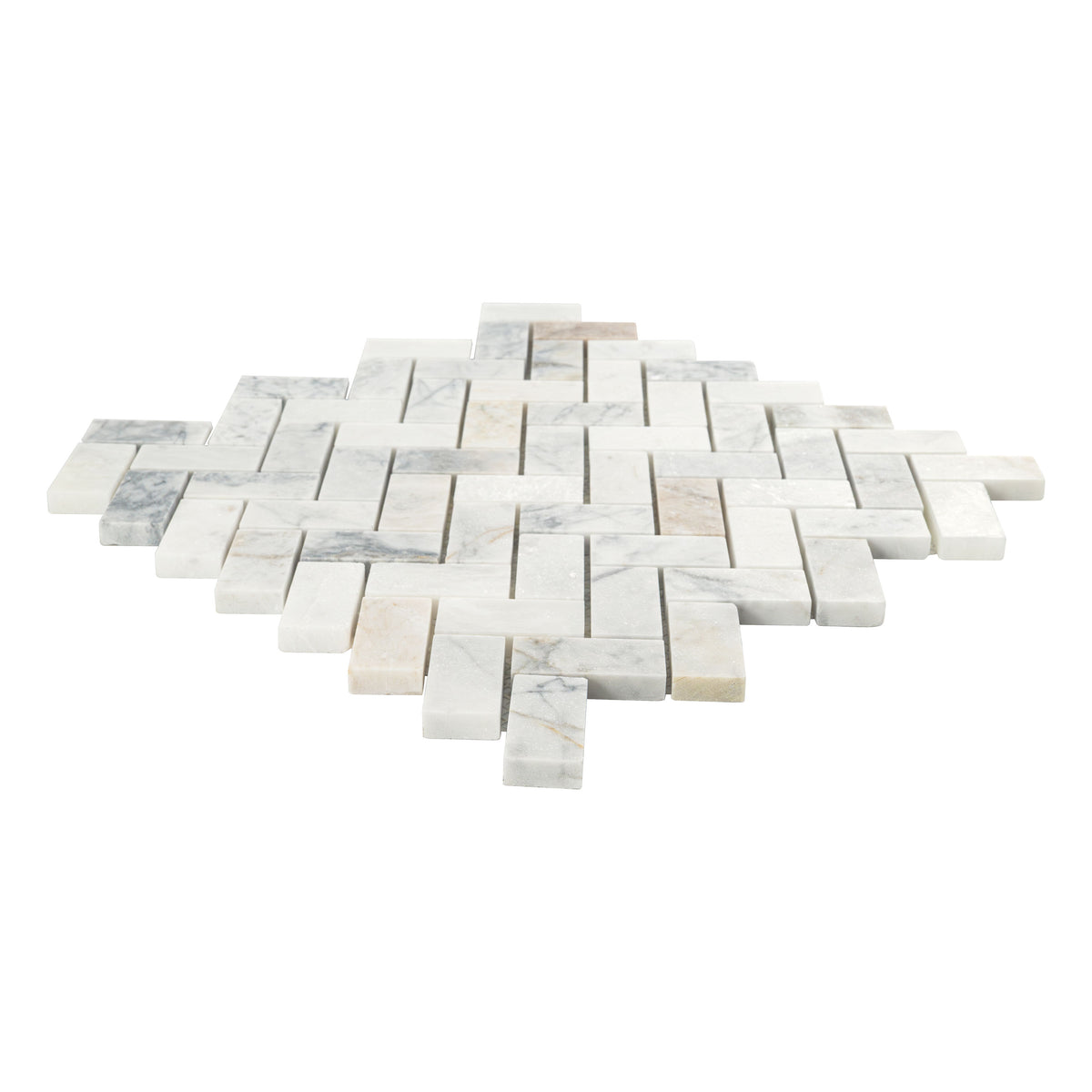 MSI Arabescato Venato White 1 x 2 Honed Marble mosaic (SMOT-ARAVEN-1X2HBH) – MSI product image