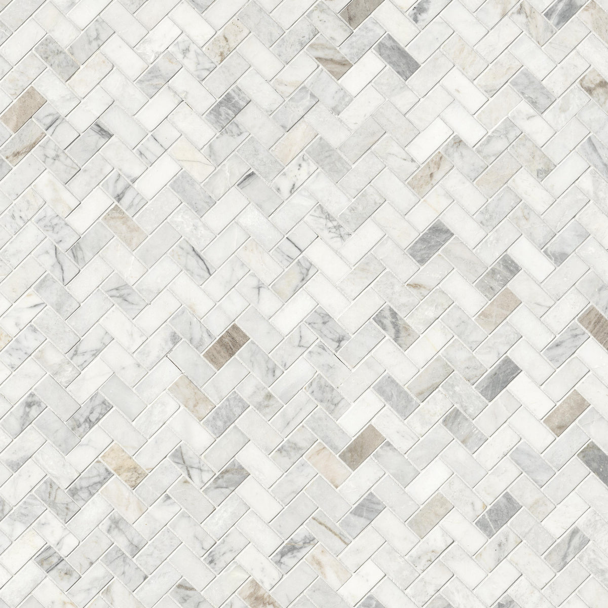MSI Arabescato Venato White 1 x 2 Honed Marble mosaic (SMOT-ARAVEN-1X2HBH) – MSI product image