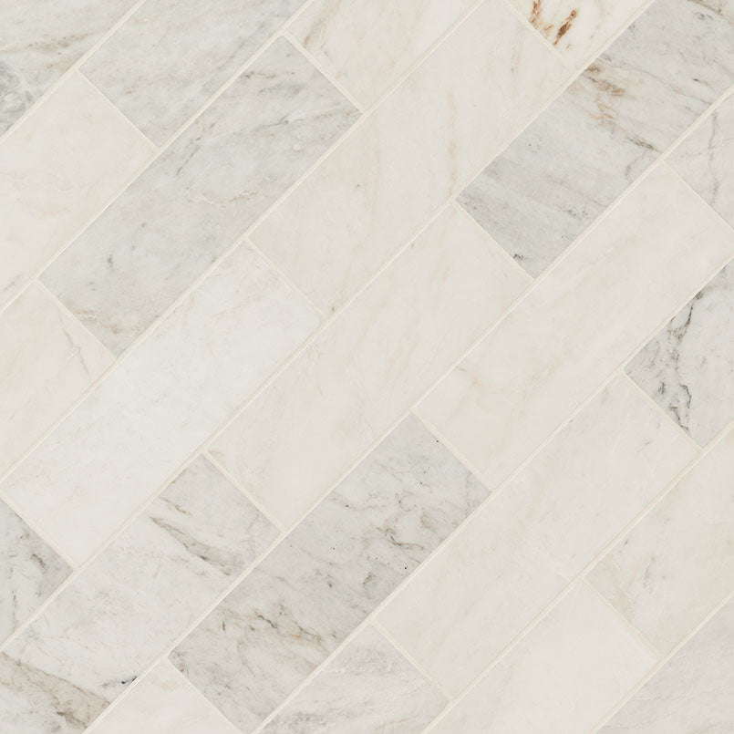MSI Arabescato Venato White 4 x 12 Honed Marble tile (TARAVEN412H) – MSI product image