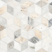 MSI Arabescato Venato White Cube Honed Marble mosaic (SMOT-ARAVEN-CUBEH) – MSI product image