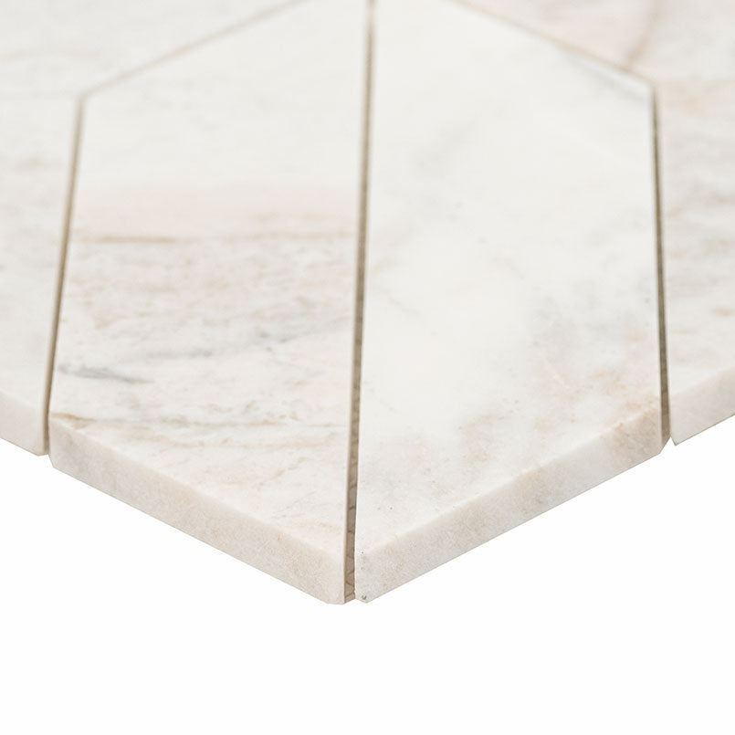 MSI Surfaces  3D View Arabescato Venato Argyle Geometric Pattern Tile