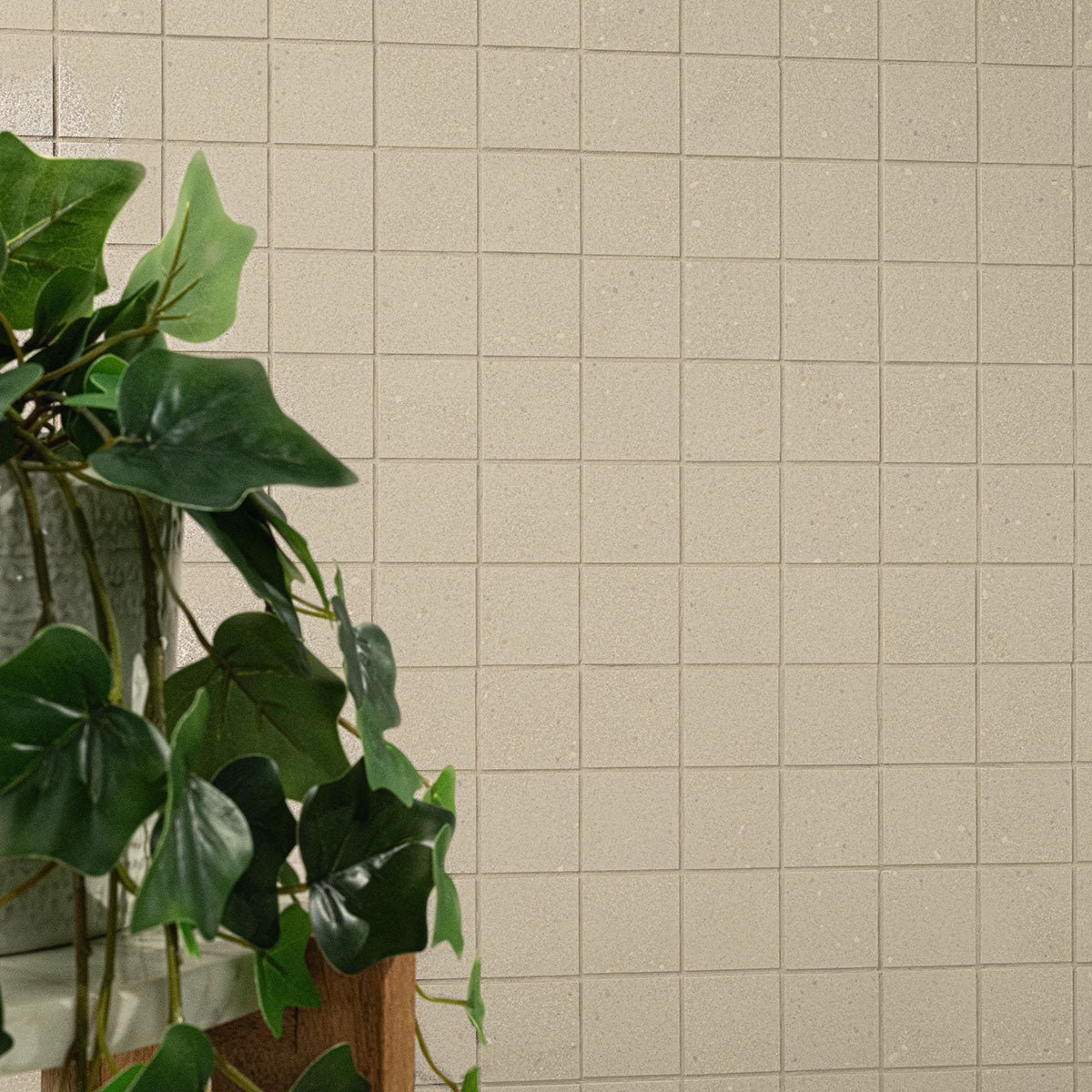 MSI Architecta Greige 2 x 2 Matte Porcelain mosaic (NARCGRE2X2) – MSI room scene