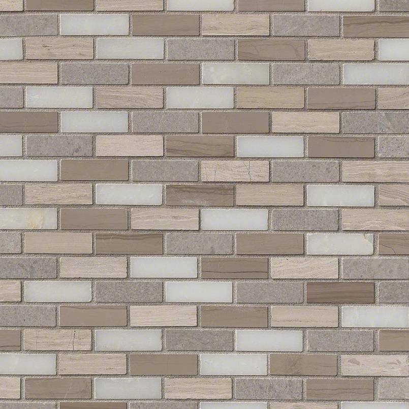 MSI Arctic Storm 0.625 x 2 Honed Marble mosaic (SMOT-AS-10MM) – MSI product image