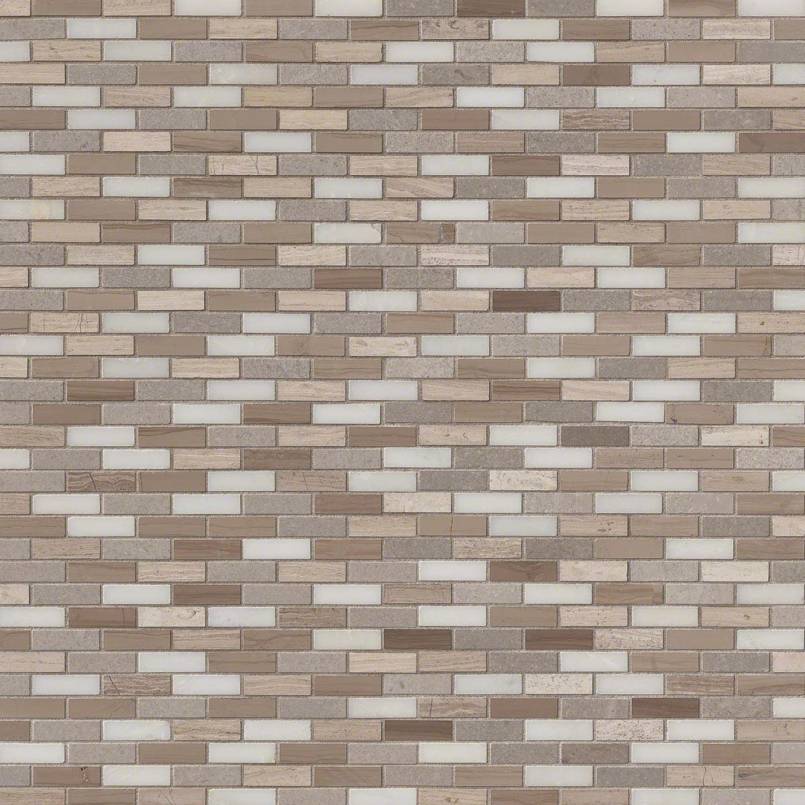 MSI Arctic Storm 0.625 x 2 Honed Marble mosaic (SMOT-AS-10MM) – MSI product image