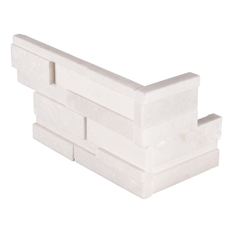 MSI Arctic White 3d stacked stone 6 x 12 x 6 (LPNLMARCWHI618COR-3DH)