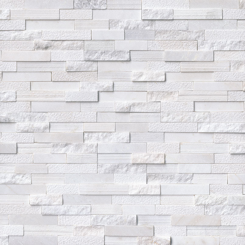 MSI Arctic White Multi Finish stacked stone 6 x 24 (LPNLMARCWHI624-MULTI)
