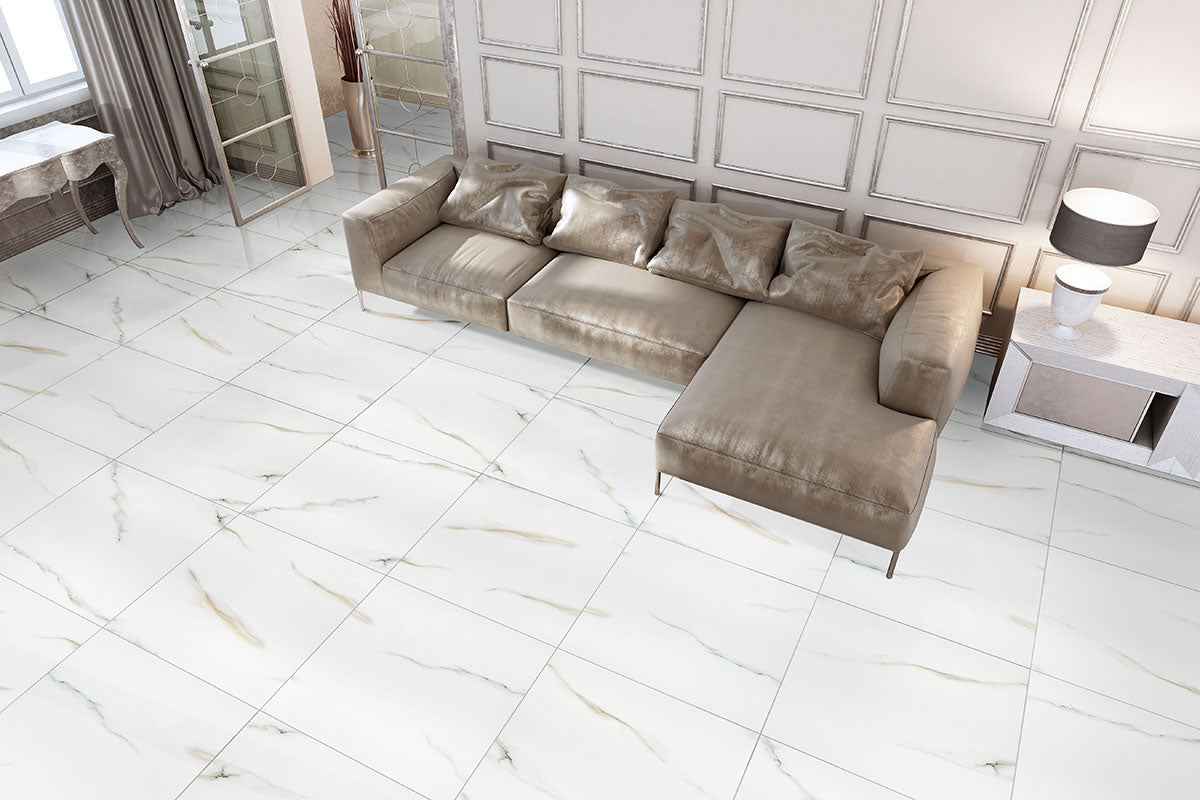 MSI Aria Bianco 12 x 24 Polished Porcelain tile (NARIBIA1224P) – MSI room scene