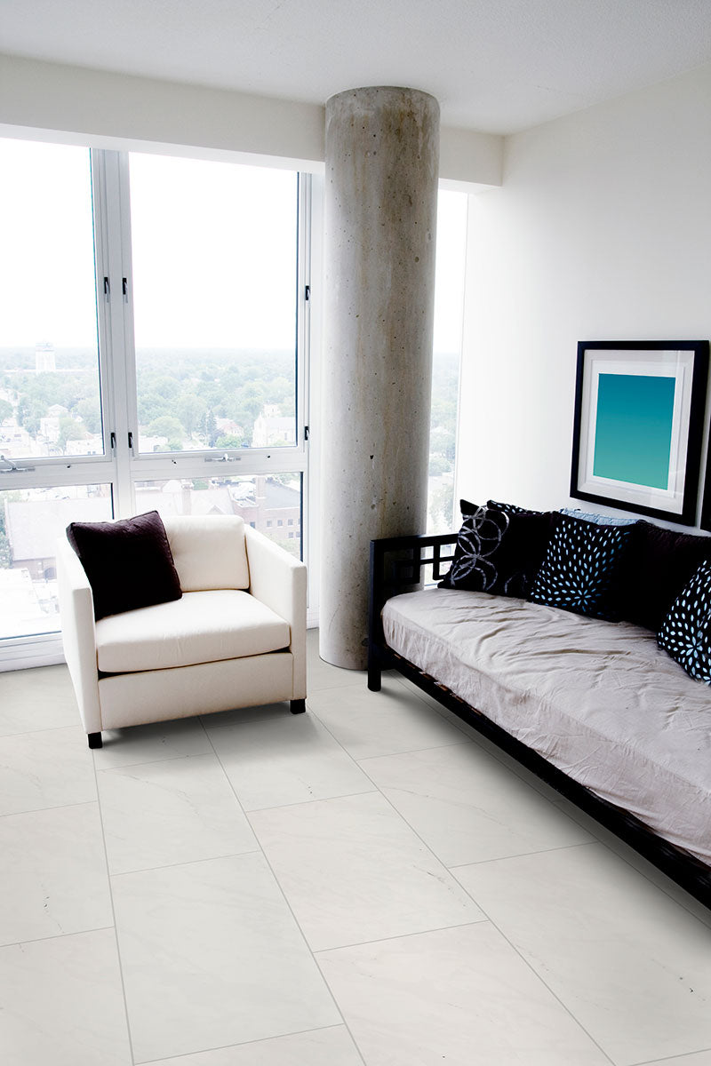 MSI Aria Ice 24 x 24 Polished Porcelain tile (NARICE2424P) – MSI room scene