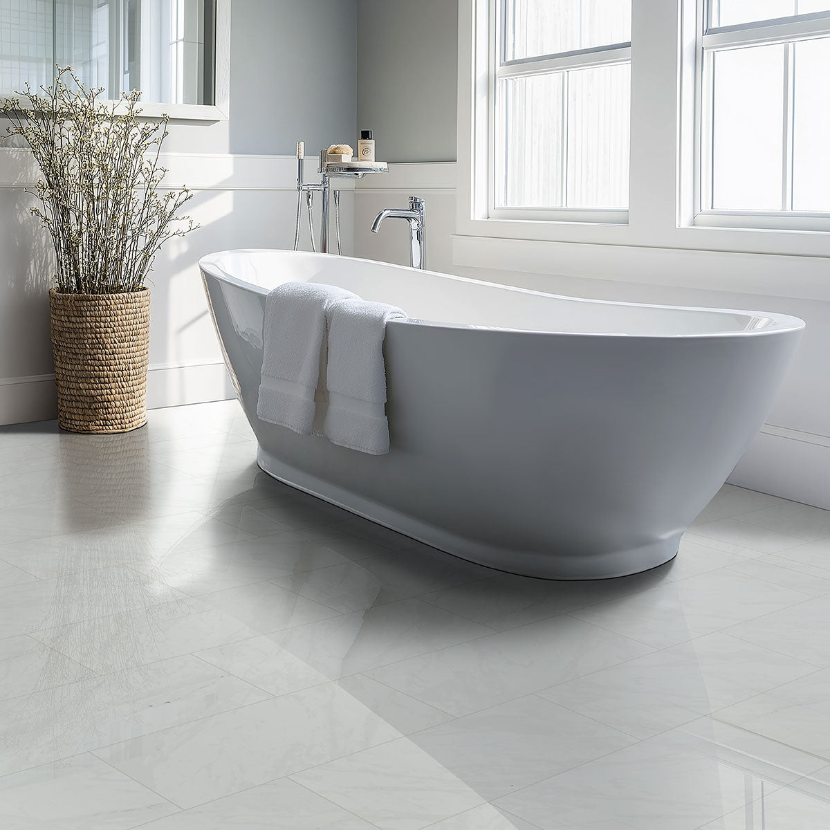 MSI Aria Ice 12 x 24 Polished Porcelain tile (NARICE1224P) – MSI room scene (bathroom)