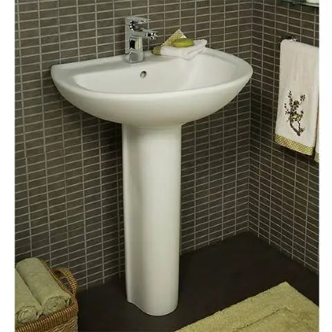 American Standard Cadet Plus 8-Inch Widespread Pedestal Sink Top and Leg Combination - White