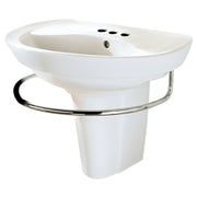 American Standard Ravenna 4-Inch Centerset Wall-Hung Sink and Semi-Pedestal Leg Combination - White