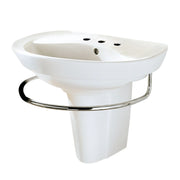 American Standard Ravenna 8-Inch Widespread Wall-Hung Sink and Semi-Pedestal Leg Combination - White