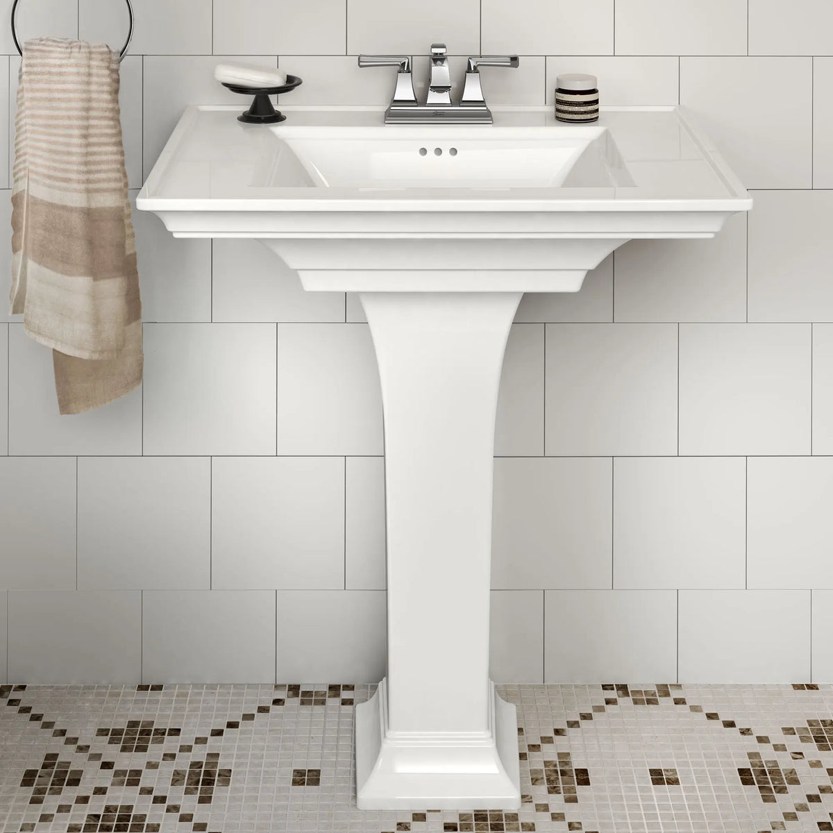 American Standard Town Square S 4-Inch Centerset Pedestal Sink Top - product view