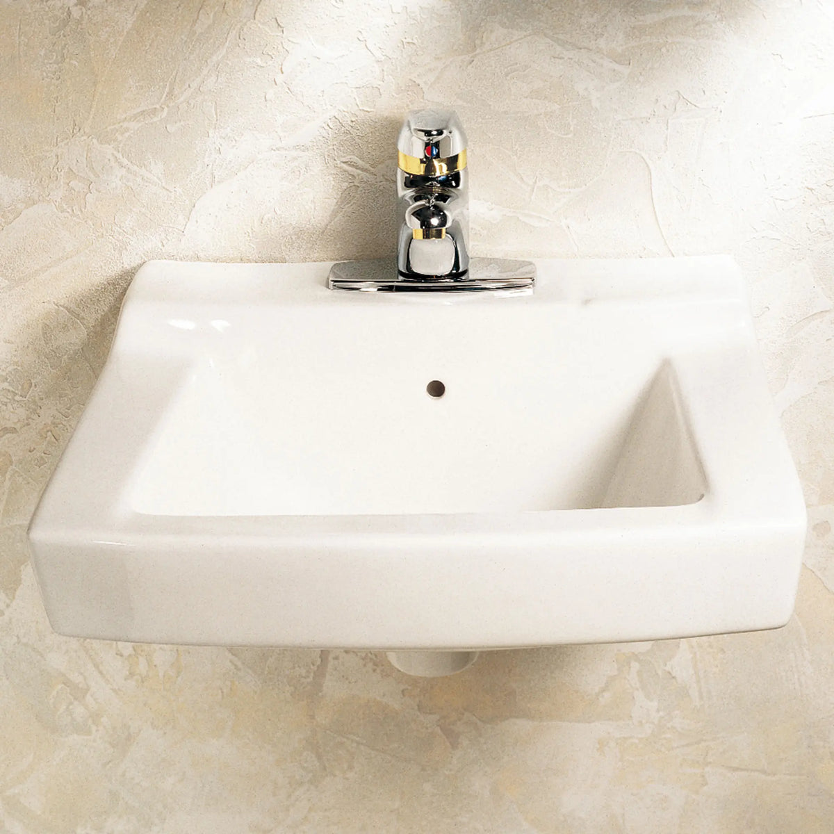 American Standard Declyn Wall-Hung Sink With 4-Inch Centerset, Wall Hanger Included - White