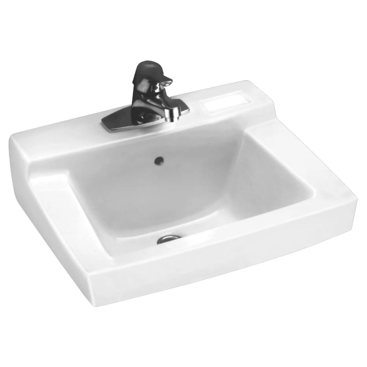 American Standard Declyn Wall-Hung Sink Less Overflow with 4-Inch Centerset, for Concealed Arms - White