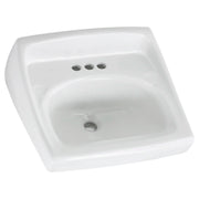 American Standard Lucerne Wall-Hung Sink for Exposed Bracket Support With 4-Inch Centerset - White