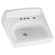 American Standard Lucerne Wall-Hung Sink With 4-Inch Centerset and Extra Right-Hand Hole - White
