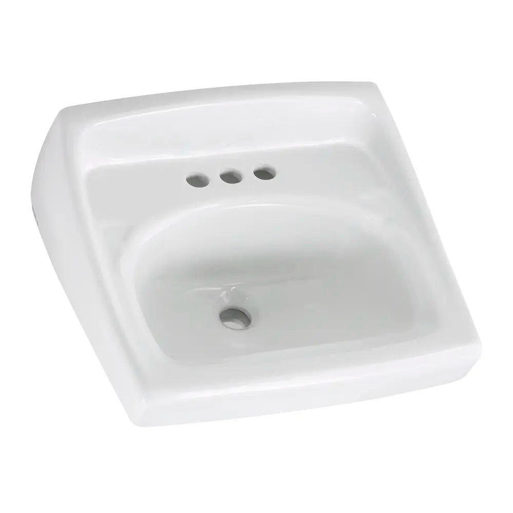 American Standard Lucerne Wall-Hung Sink Less Overflow With 4-Inch Centerset - White