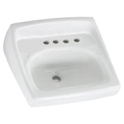 American Standard Lucerne Wall-Hung Sink With 8-Inch Widespread and Extra Right-Hand Hole - White