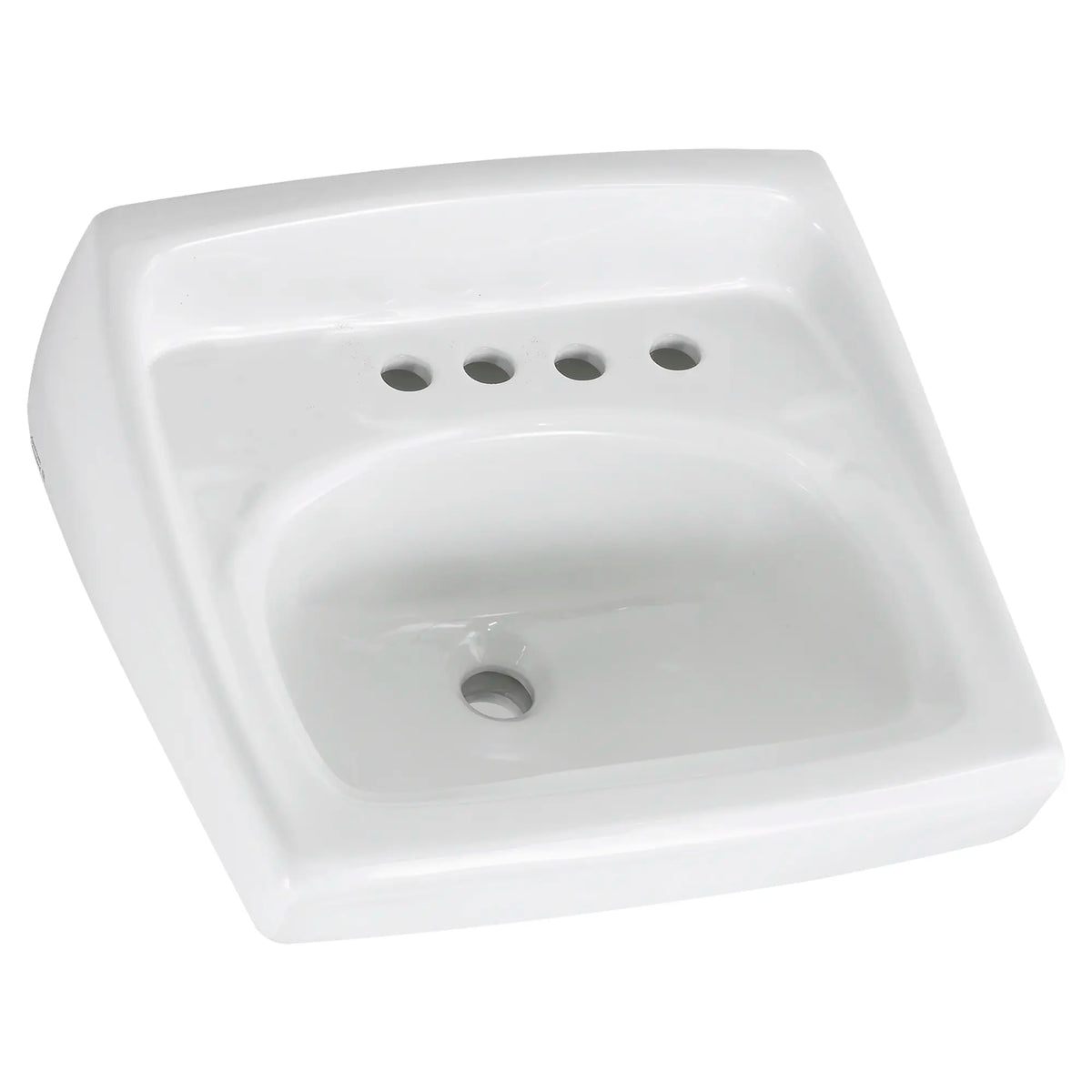 American Standard Lucerne Wall-Hung Sink With 8-Inch Widespread and Extra Right-Hand Hole - White
