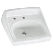 American Standard Lucerne Wall-Hung Sink With Center Hole Only and Extra Left-Hand Hole - White