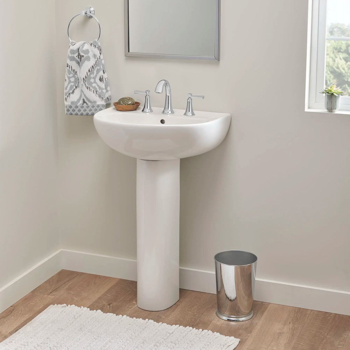 American Standard 22-Inch Evolution 8-Inch Widespread Pedestal Sink Top - details