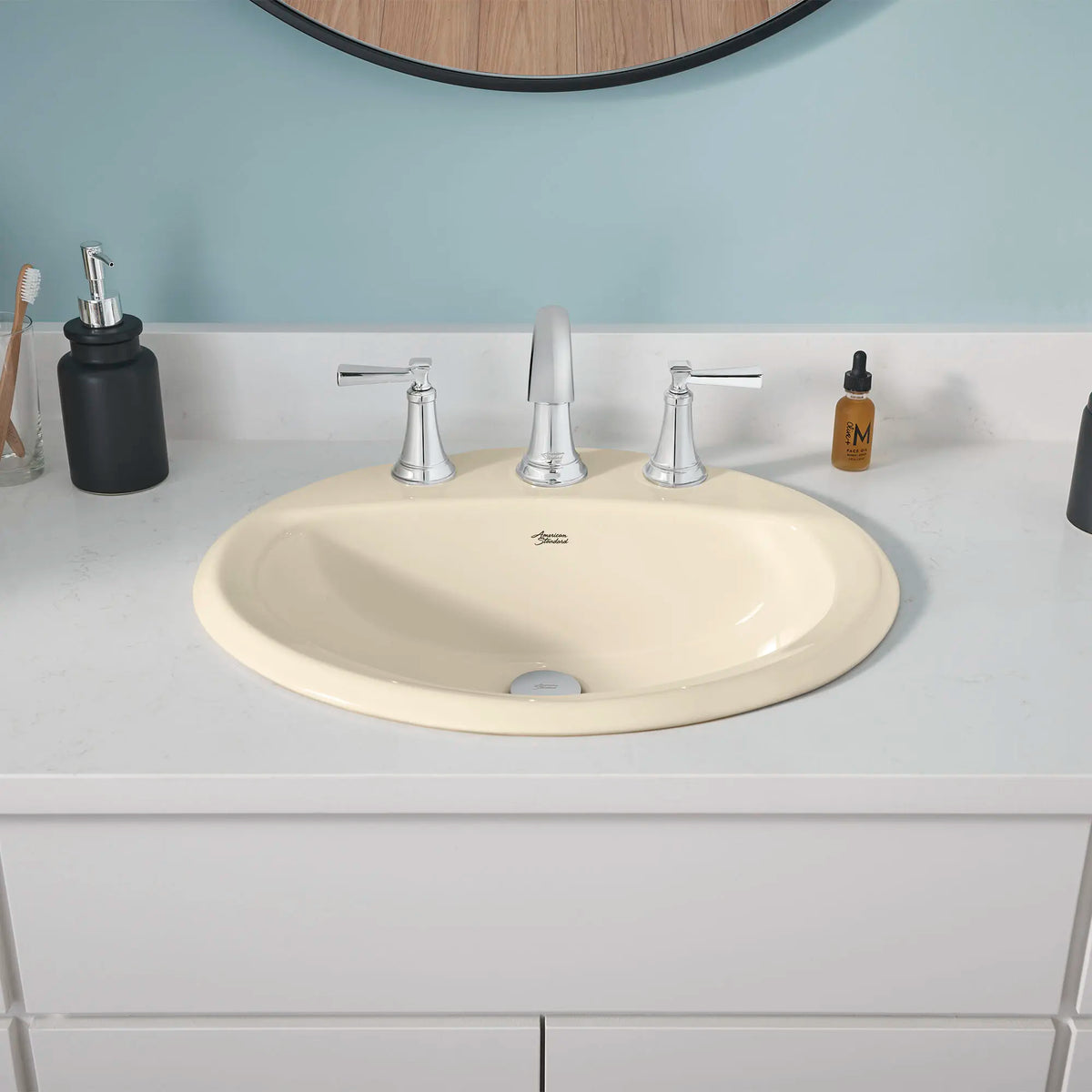 American Standard Aqualyn Drop-In Sink With 8-Inch Widespread - details