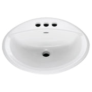 American Standard Aqualyn Drop-In Sink With 4-Inch Centerset Less Overflow - White